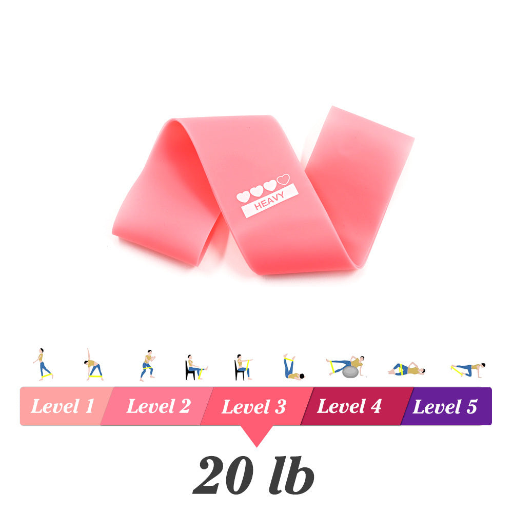 Yoga Resistance Rubber Bands Indoor Outdoor Fitness Equipment 0.35mm