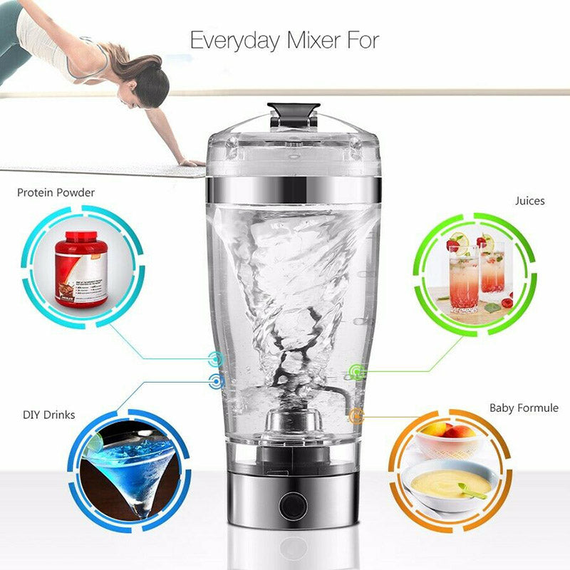 Electric Protein Shake Stirrer USB Shake Bottle Milk Coffee Blender Ke